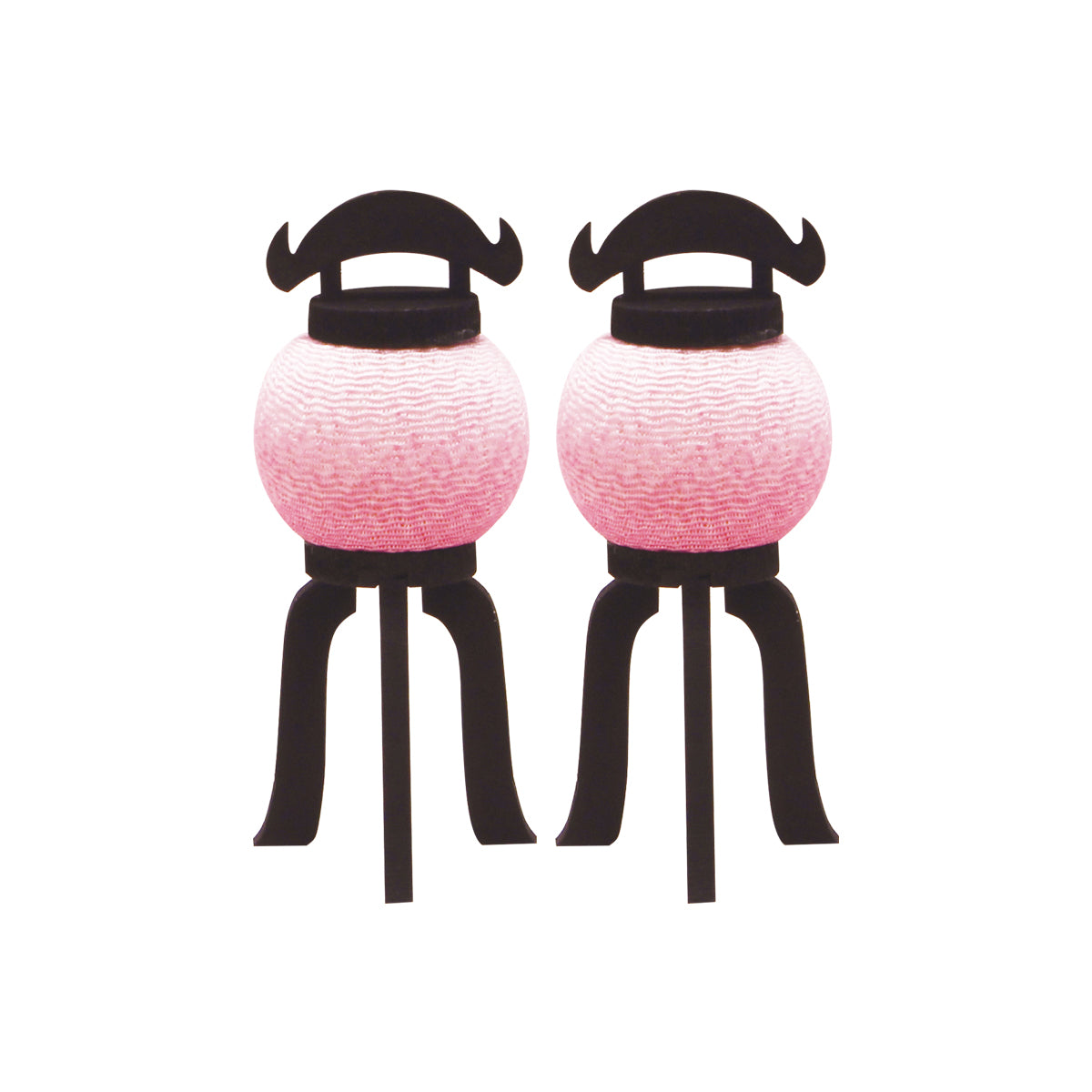 ちりめん盆提灯一対