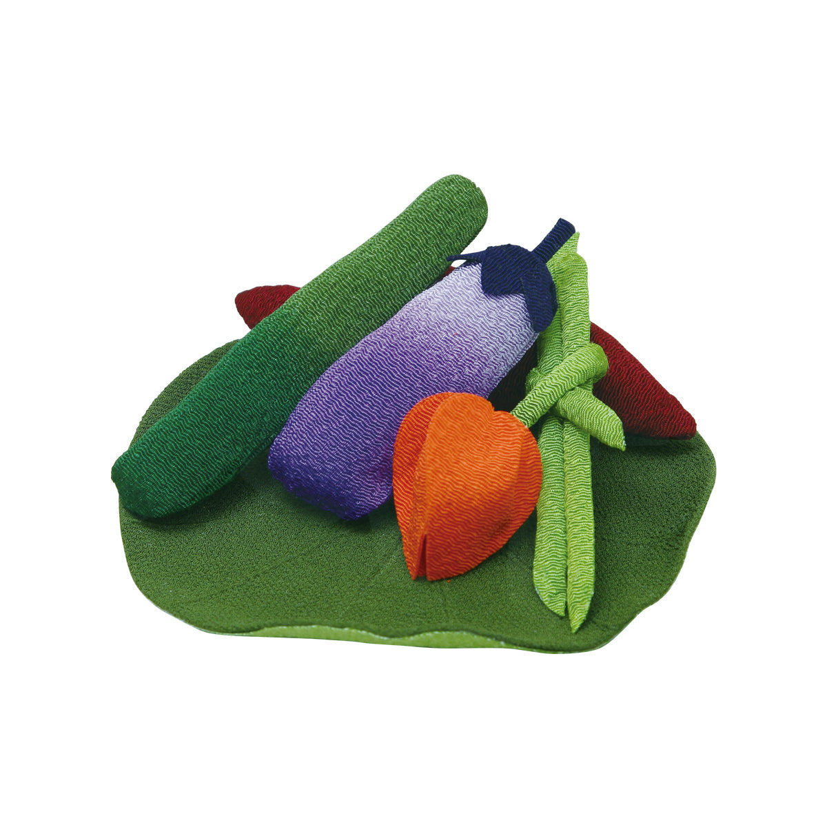 ちりめん細工お供え物(小)野菜セット ハス付