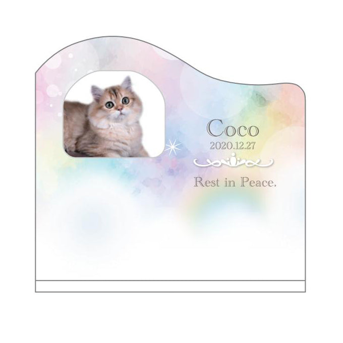 メモリアル背板付きステージ　お写真印刷