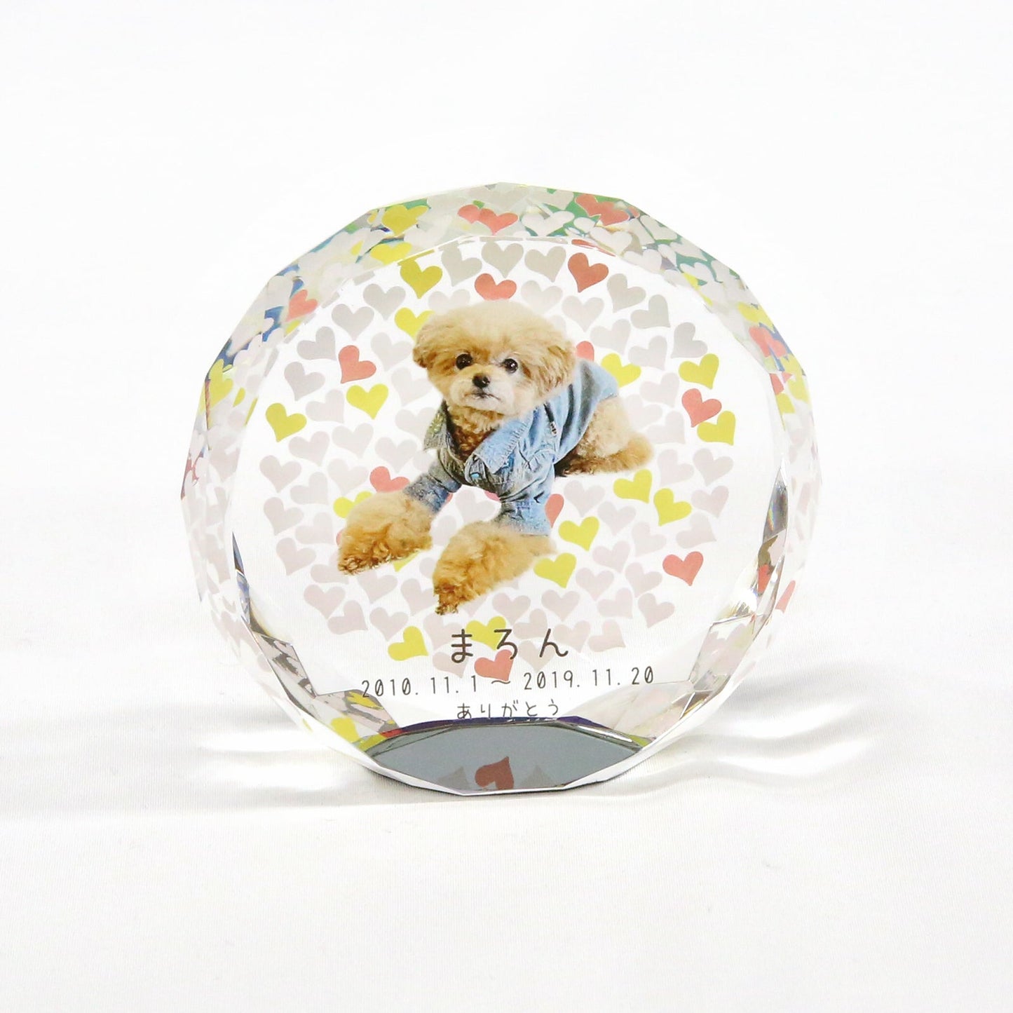 ペット位牌 ラウンドクリスタル