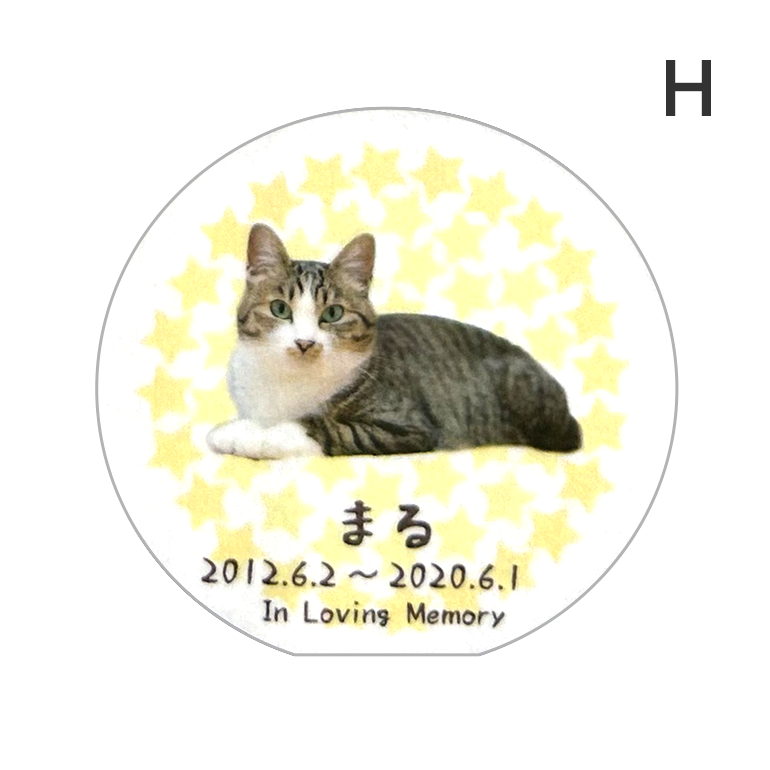 ペット位牌 ラウンドクリスタル