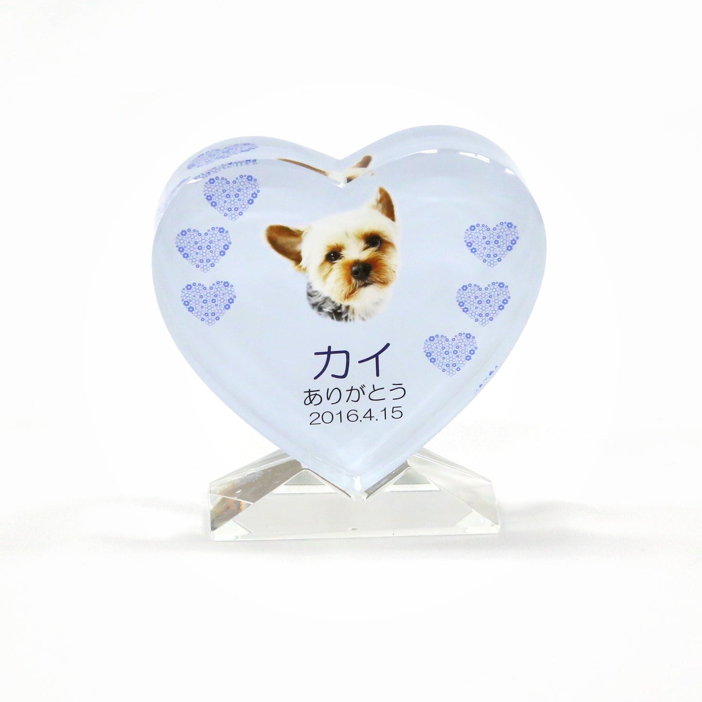 クリスタル位牌　ハートインハート
