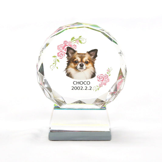 クリスタル位牌　ホログラム台座　エレガントサークル