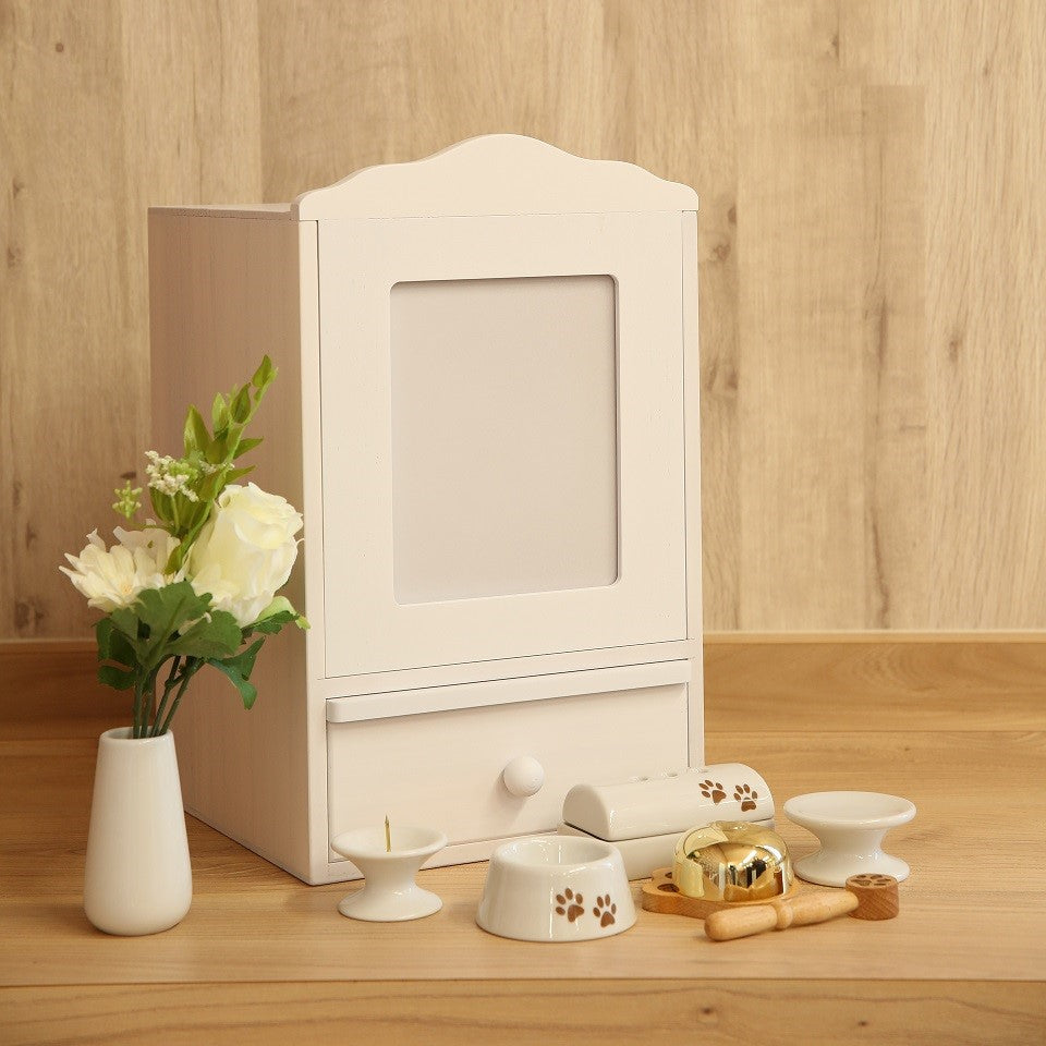 国産ペット仏壇「クリメイションボックス」台・引き出し付き
