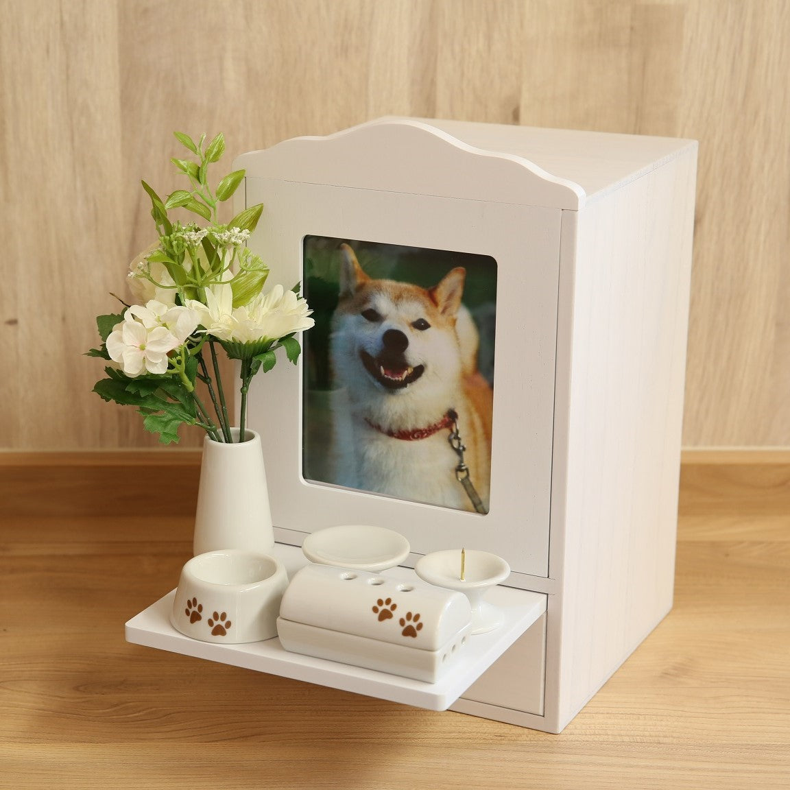 国産ペット仏壇「クリメイションボックス」台・引き出し付き