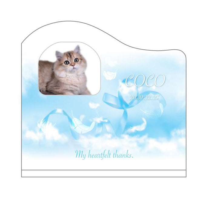 メモリアル背板付きステージ　お写真印刷