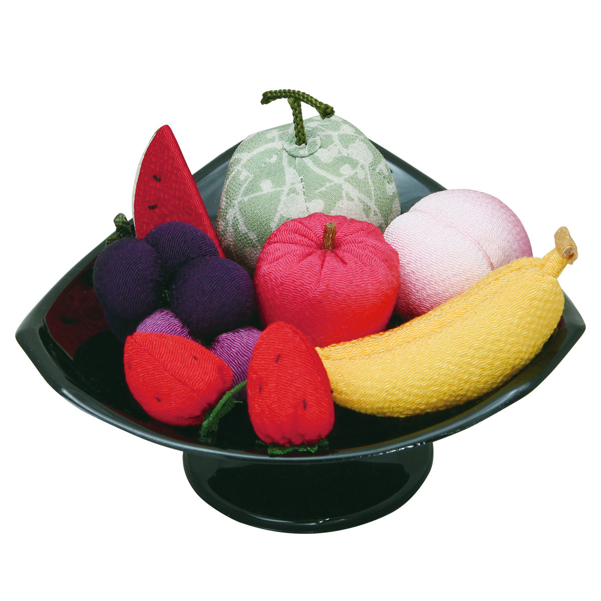 ちりめん細工お供え物 果物ｾｯﾄ　台付