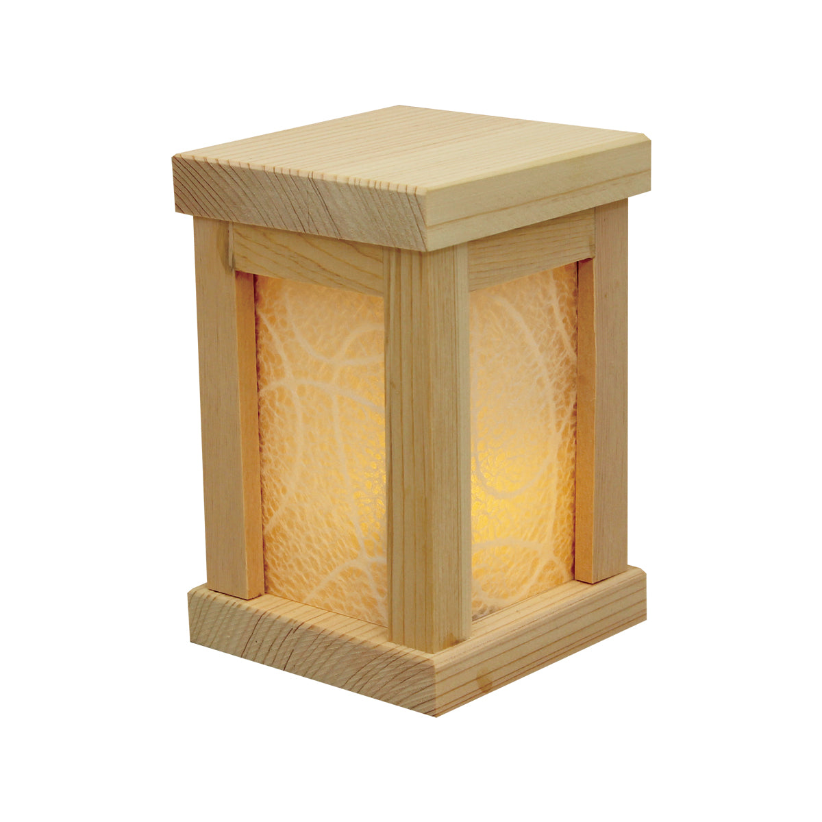 LEDライト付　四角灯籠(分骨入れ付)