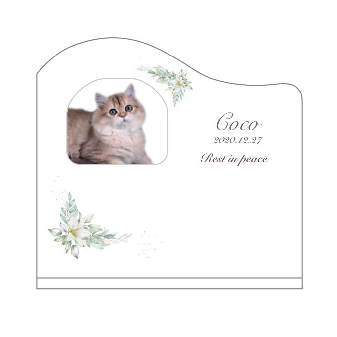 メモリアル背板付きステージ　お写真印刷