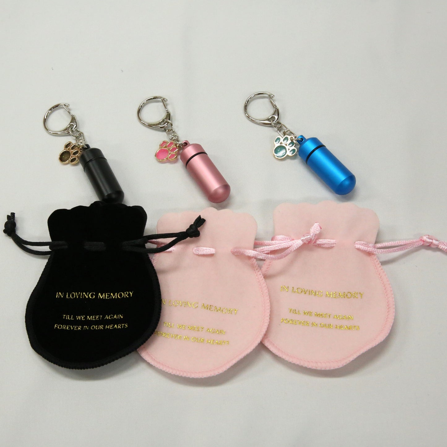 【ガラス管入り】足あとチャーム付  遺骨カプセル