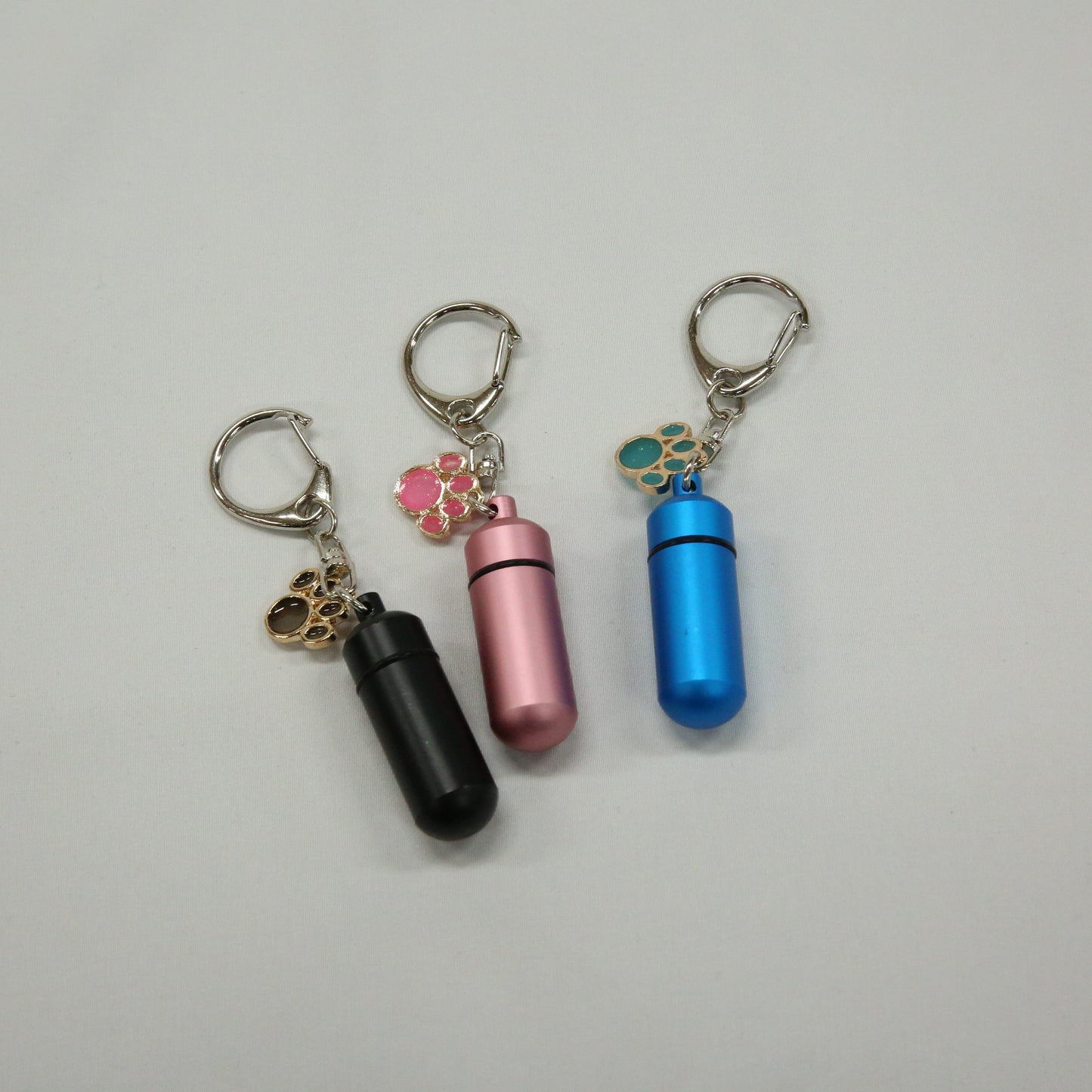 【ガラス管入り】足あとチャーム付  遺骨カプセル