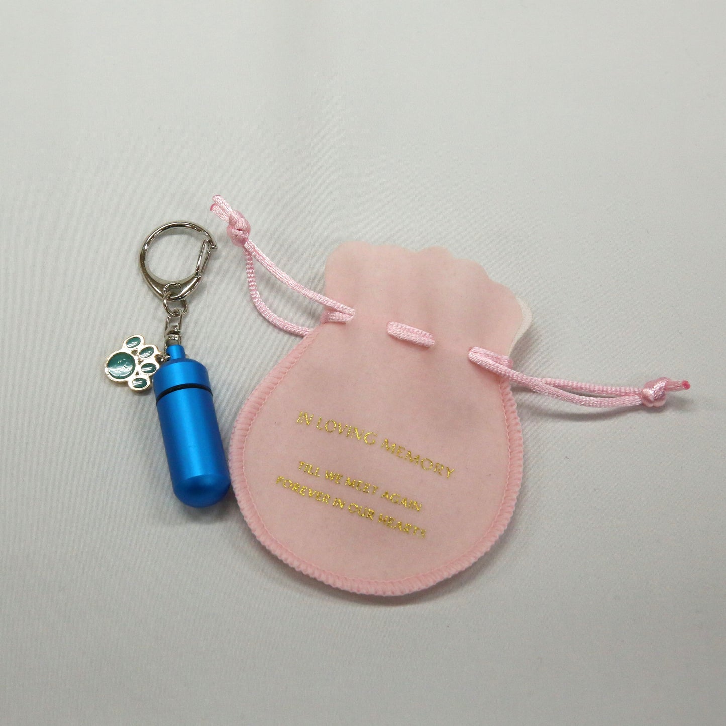 【ガラス管入り】足あとチャーム付  遺骨カプセル