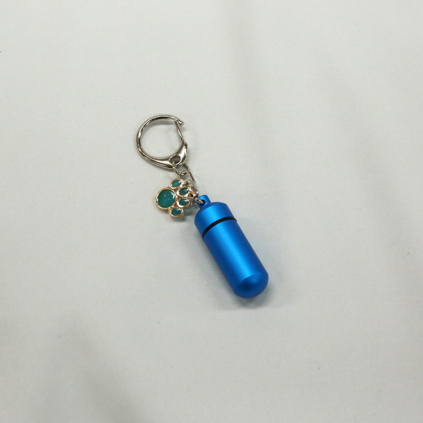 【ガラス管入り】足あとチャーム付  遺骨カプセル