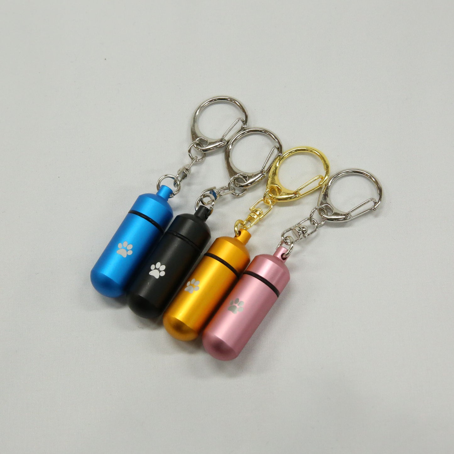 【ガラス管入り】足あとマーク入り 遺骨カプセル S