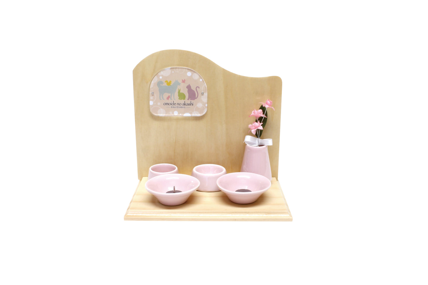 供養ステージ仏具セット　B型ナチュラル