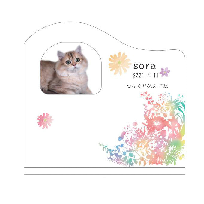 メモリアル背板付きステージ　お写真印刷